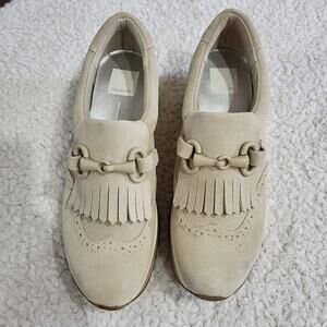 Dolce Vita Jhax Platform Sneaker shoes Dark Sand Suede  women's size 8